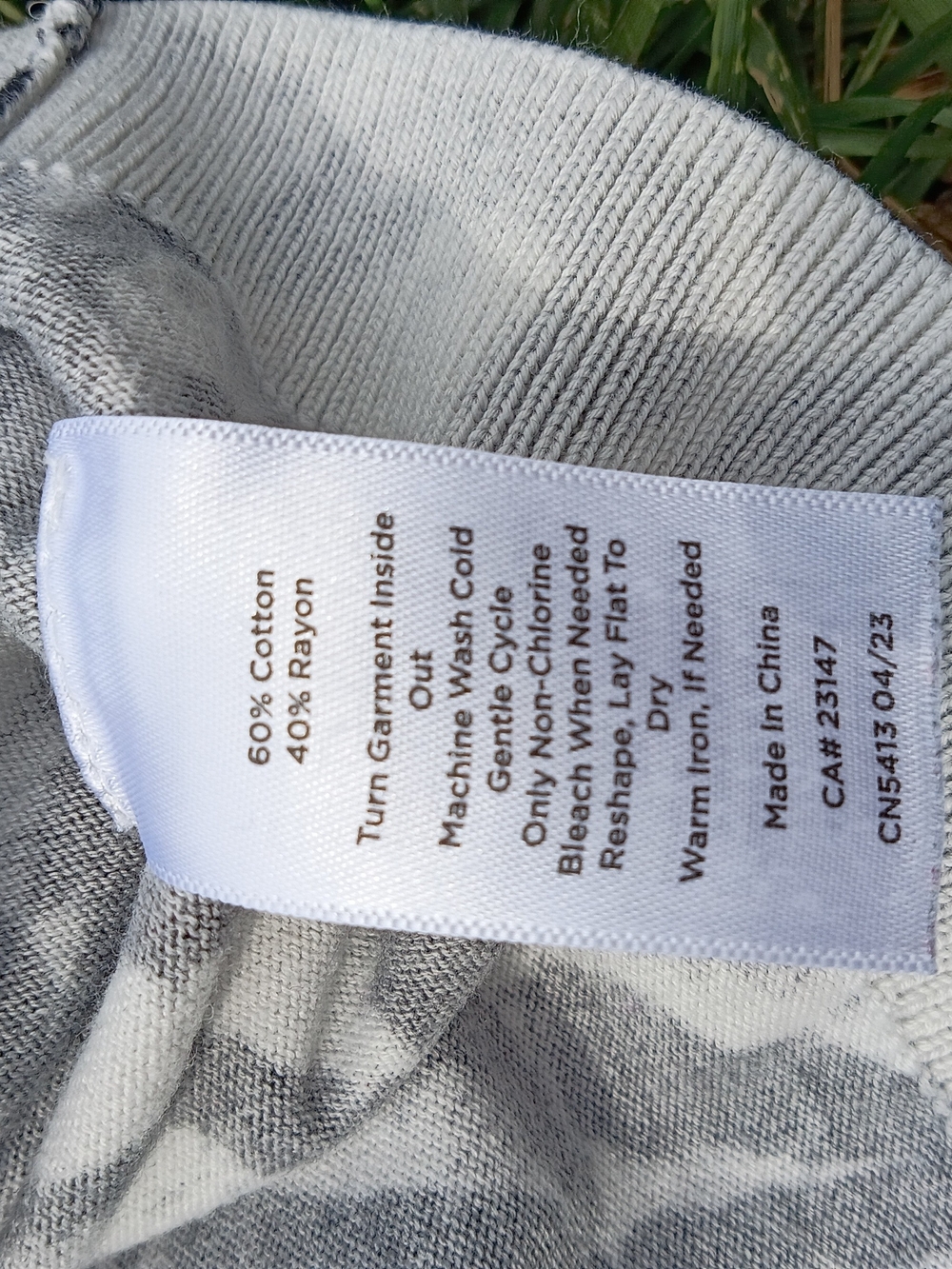 Old Money Black & White Talbot's Preppy Leaf Pattern Cardigan XL - Picture 4 of 6